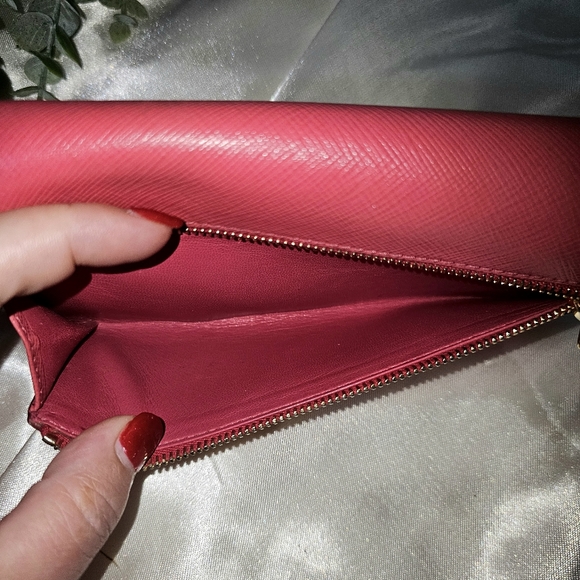 EUC Prada Pink Saffiano Long Wallet - Picture 5 of 7